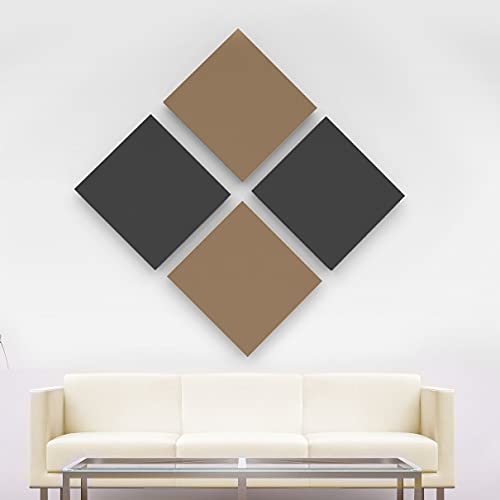DMD Diamond Acoustic Panel Wall Pack: 4 Pcs 4)2'x2'x2