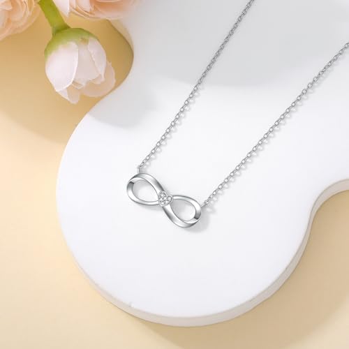 Diamond Infinity Necklace 925 Sterling Silver Infinity Heart Necklace for Women Jewelry Gifts for Mom2
