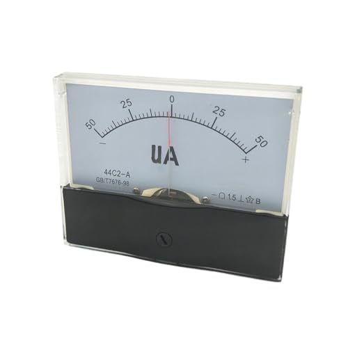 Ampèremètre à panneau 44C2 DC50-0-50uA pour détecter l'inversion de polarité et les microcourants
