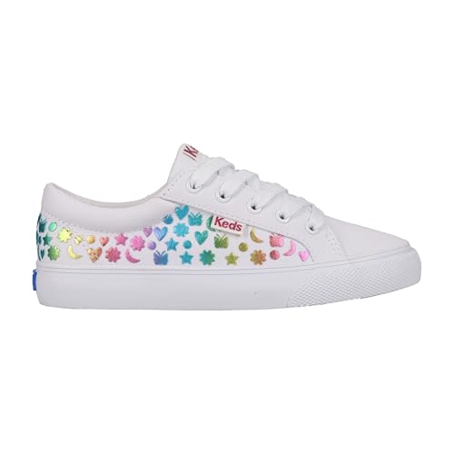 Ked's Kids Girls KE01340250 Sneaker, White/Rainbow, 13
