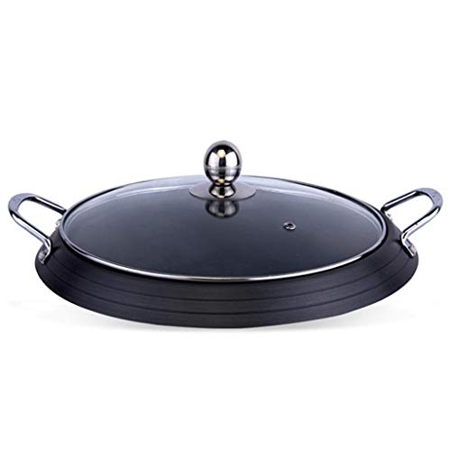 Poêle à frire en alliage d'aluminium pour steak et pancake sans revêtement durable