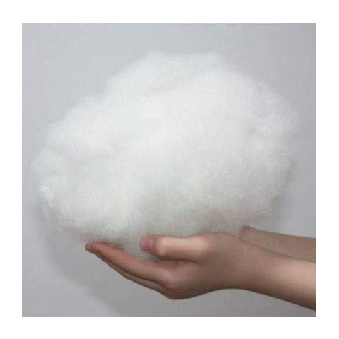mFabrics 100% Polyester Soft and Pure Hollow Fibre For Cushions, Pillows, Toys, Pet Bed Stuffing Filling - Washable White Stuff (250) Cover