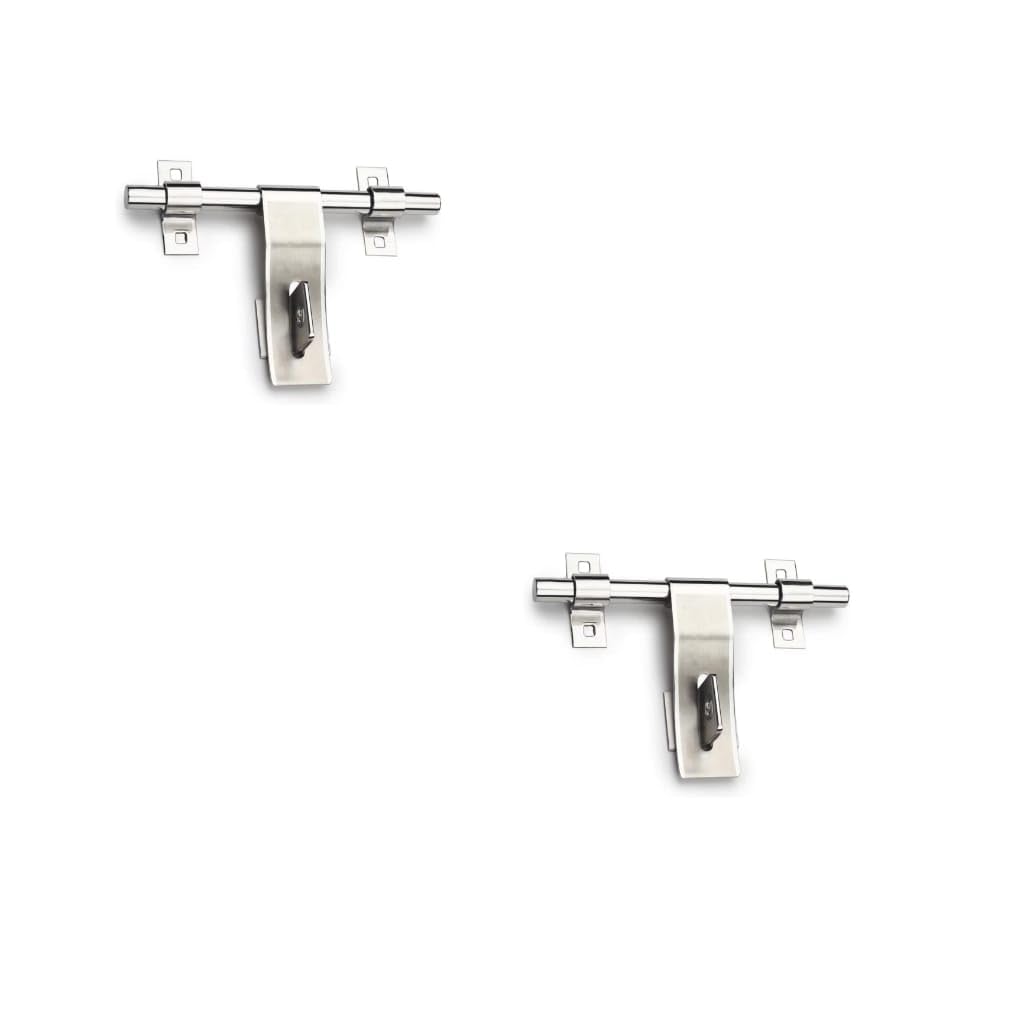 ,Door Handle,Stainless Steel Barrel Bolt Door Latch, Silver, Security Gate Lock Hardware (2)