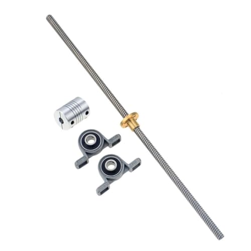 DOSHXI 3D Printer Lead Screw Kit 8mm, 250mm, T8, Brass Nut