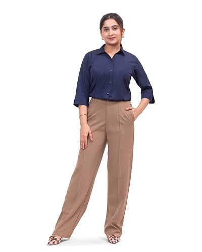 Image of ESTA Women 3 /4 Sleeve Stylish Western Official Formal Shirts Regular fit Shirts for Women