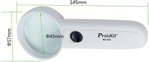 Miniatura 3 de Pro'sKit MA-021 3.5X Lupa LED de mano para remiendo DIY componentes electrónicos Junta de soldadura Herramientas de mantenimiento