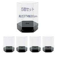 Amazon.co.jp: 日本製 六角形 クリアケース 台紙付 1個 高さ37×奥行26