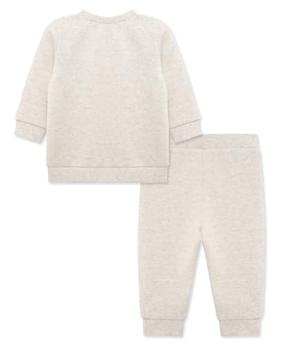Little Me Simply Essential Solids Organic Cotton Blend Baby Boys' Fleece Sweatshirt and Pant Set, 12 Months to 4 Toddler2