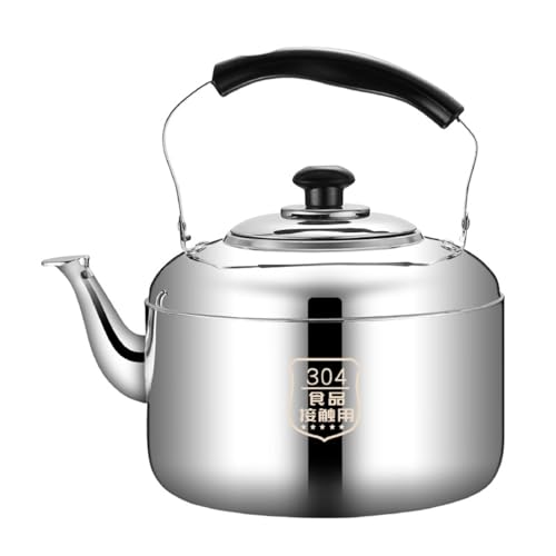 FeiFan 笛吹きやかん 大容量 業務用 IH対応 ステンレス製 広口設計 お手入れ簡単 厨房 病院 福祉施設 キャンプ用 耐久性 沸騰迅速 安全安心 (7 L)