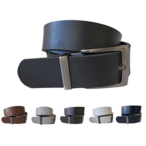 Cinto Masculino Social 3.35cm Sintetico Premium Regulável (Preto Xadrez)