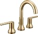 Delta Faucet Trinsic 2-Handle Widespread Bathroom Faucet with Diamond Seal Technology and Metal Drain Assembly, Champagne Bronze 3559-CZMPU-DST