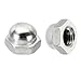 PATIKIL M10x1.5 Acorn Hex Bolt Covers, 25 Pcs Dome Head Carbon Steel Hexagon Decorative Cap Nuts for Home Repair, Industrial Equipment Fasteners, Silver Tone