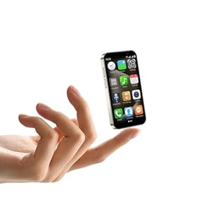 YOHOPE Mini mobiele telefoon 3 inch HD-scherm Dual SIM Dual Standby 2GB RAM, 16GB ROM, gezichtsherkenning WIFI Compact Smartphone voor kinderen en back-ups (Gold)