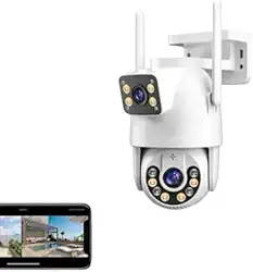 Câmera de Segurança Yoosee Lente Dupla IP66 Wi-Fi 360° - Monitoramento Completo e Visão Panorâmica