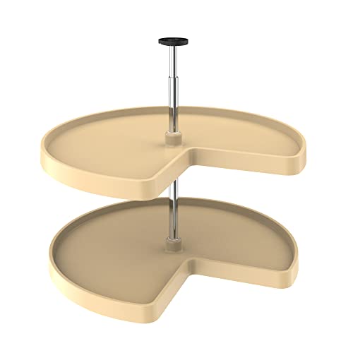 Image of REV-A-SHELF Value Line Polymer Kidney 2-Shelf Lazy Susans for Corner Base Cabinets