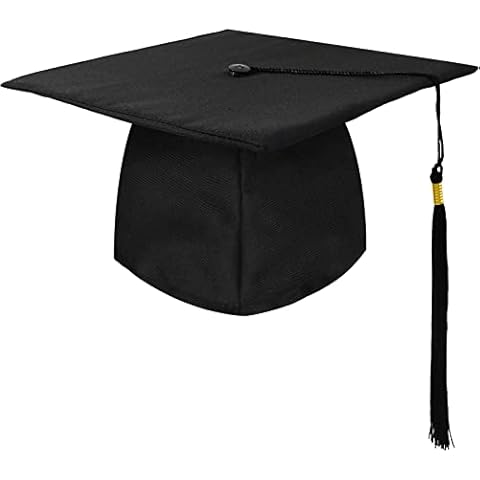 KEELYY Bachelor Hut Unisex Doktorhut Graduation Cap Verstellbar Bachelor Abschluss Hut für Abschlussfeiern vom Studium, Universität, Hochschule, Abitur - Absolventenhut in Schwarz… Cover