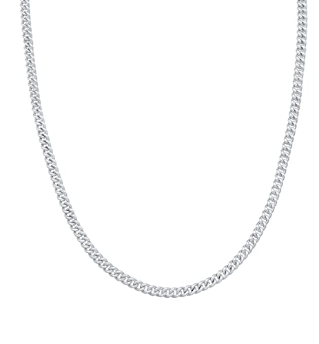 Collier gourmette homme 5mm en argent 925 Kuzzoi maille robuste polie
