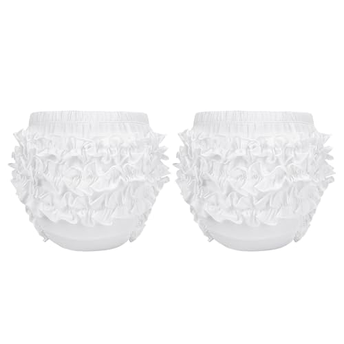 Image of Durio Baby Bloomers - Ruffle Diaper Covers for Girls, Cotton Infant Under Dress Shorts, Cute Underwear for Newborn to Toddler