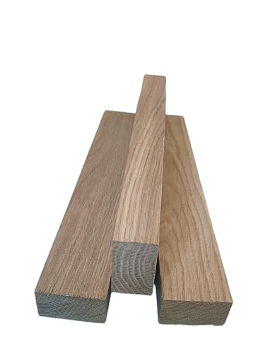 ARMLAZER Vierseitig gehobelte Eichenstücke, rohes Stück aus Eiche für die Kreativität, Material für eine CNC-Fräsmaschine, Holz zur Herstellung von Messergriffen (2 Stück 30 x 50 x 300)