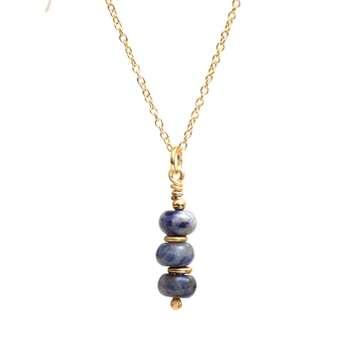Gempires Denim Sodalite Crystal Necklace...
