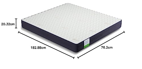 Image of Flo Ortho Aloe Vera Infused Orthopedic Mattress with PainRelease Technology | Medium Firm Feel | 10 inch Mattress in Single Size (72x30x10 Inches) | 10 Year Warranty