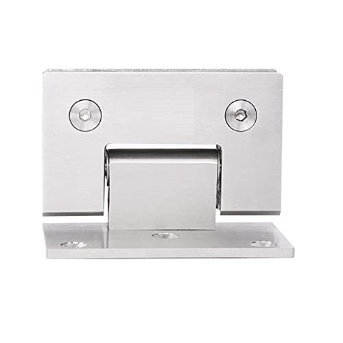 AUNANGLJSCS 90 Degree Glass Door Cabinet Clips, Shower Hinge Replacement Parts, 304 Stainless Steel Brushed