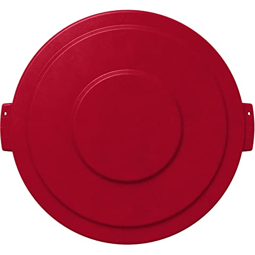 Image of SPARTA Bronco Lid for 32 Gal. Trash Can, Durable, Food-Safe, NSF and HACCP-Compliant, Lid for Commercial Use (Container Sold Separately - Fits Bronco Only), Polyethylene, 32 Gallon, Red (Pack of 4)