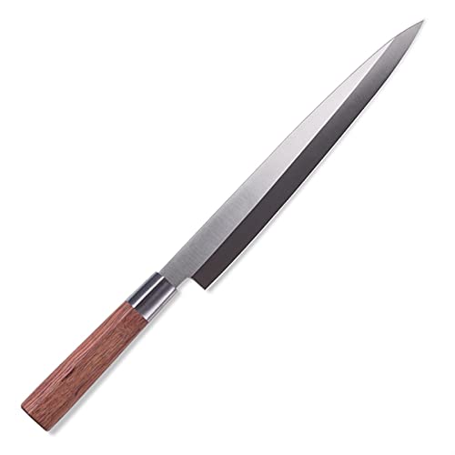 Yanagiba Sashimi Sashimi Couteau Chef Couteau Haute Carbon Acier inoxydable 270mm Lame Cuisine Couteau professionnel Chef de Chef (Color : A Red, Kitchen Knife Size : 10 inch)