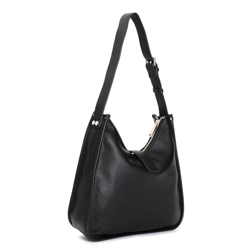 Sac souple en matière grenat pour femme CAFèNOIR avec boucle et bandoulière - 3