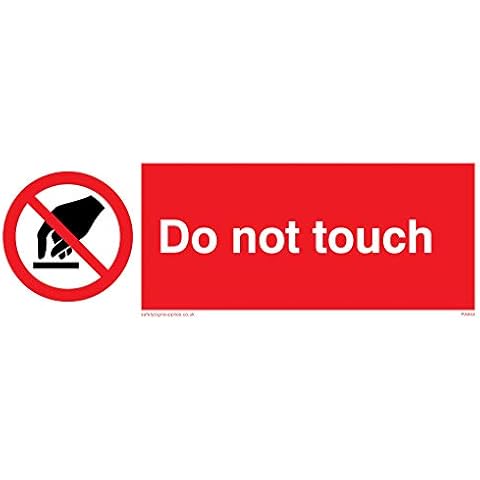 Viking Signs PA644-L15-V"Do Not Touch" Sign, Vinyl, 50 mm H x 150 mm W Cover