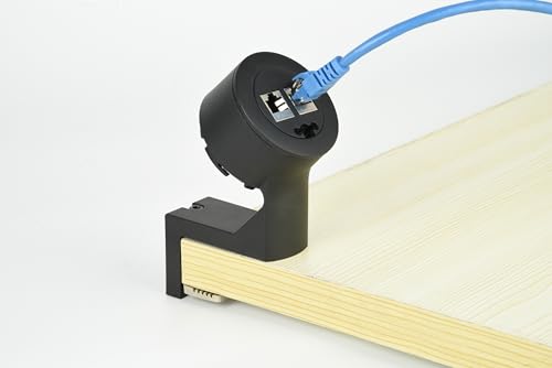 Electraline 71709 Schreibtischhalterung für Grobet-Steckdose/Keystone-Buchse, Durchmesser 54 mm, Tischdicke 10 mm-40 mm