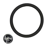 1 Pcs Black Car Steering Wheel Cover, Standard Size 15 Inches D Shape Steering Wheel Cover Universal For Men Women, Suitable For Most Cars, Trucks, Suvs