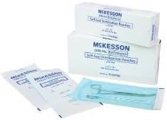 McKesson Sterilization Pouches, Self-Seal Sterilizer Bags for Cleaning Tools, 12 in x 18 in, 200 Count, 5 Packs, 1000 Total