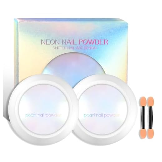 Ownest 2 Pcs Neon Iridescent Chrome Nail Powder,Mermaid Chrome Nail Powder Symphony Shell Nail Powder,Mermaid Pearl Magic Nail Powder Salon Nail Pigment Manicure Pigment