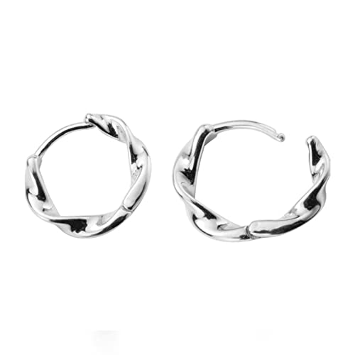 Boucles d'oreilles créoles irrégulières rondes en couleur or mode
