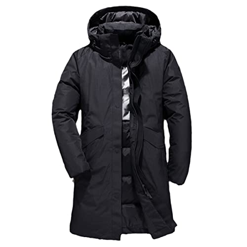 Veste longue en duvet homme XXL idéale pour affronter le grand froid noir