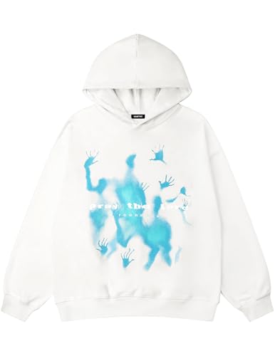 Vamtac Mens Oversized Graphic Y2k Hoodies Vintage Fashion Streetwear Casual Hooded Sweatshirt Unisex Pullover Tops