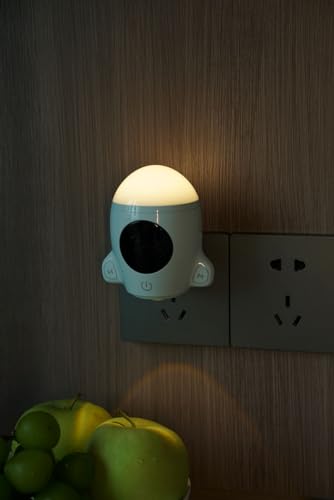 Image of QANYI Night Light Plug in, Cute Space Rocket Kids Room Decor Nightlight for Non-Wall or Wall Mount, Nursery Breastfeeding Lamp Gifts for Baby Toddler Childrens Kid Boys