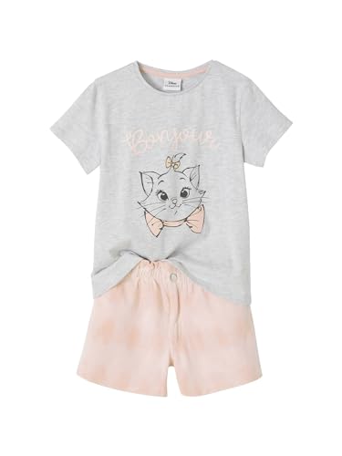 Ensemble fille t-shirt short Disney Marie Les Aristochats en coton souple rose