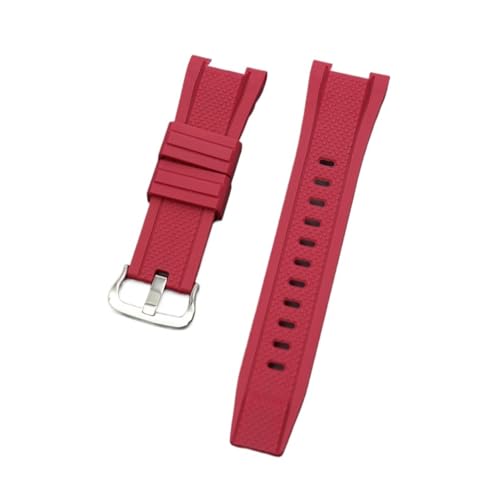 [ȓX] Soft Rubber Watchband Replacement Fit For G GST-B100/S300/410/210/W110/W100/S110/S100 Silicone Band Men Strap 26*14mm(Red
