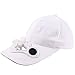 NINGSANJIN Sommer Outdoor Solar Sonnenenergie Hut Kappe, Kühler Lüfter Ventilator Baseball Cap für Outdoor Sport, Propeller Mütze Sonnenschutz Kappe