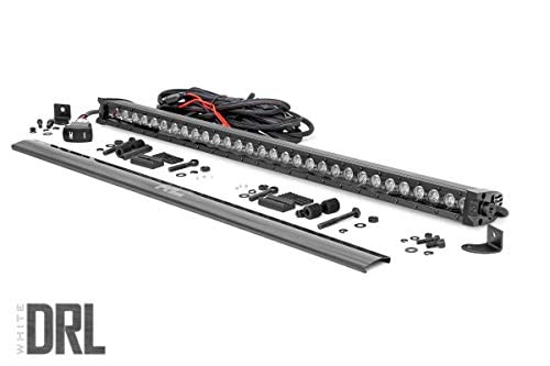 Rough Country 30" Black Series Single Row LED Light Bar | White DRL - 70730BLDRL