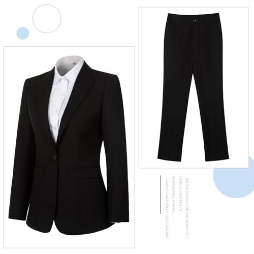 Women Classic Suits 2 Piece Bussiness Professional Work Outfits Office Attire Slim Fit Dressy Blazer Jacket Pants Suit Sets2