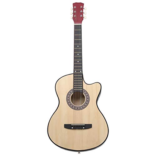 Wakects Kit guitare acoustique portable à pan coupé pour musiciens de tout niveau - Les Beatles, Paul McCartney, John Lennon, RIngo Starr, George Harrison Wakects Kit guitare acoustique portable à pan coupé pour musiciens de tout niveau – Image 4