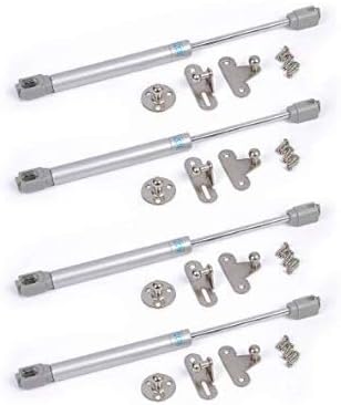 Automatic Lid Stay Kitchen Cupboard Cabinet Wardrobe Door Hydraulic Spring Gas Strut Piston Pneumatic Support for Flap Fittings Soft Opening Hinges Mechanism Pack of 4 (150N)