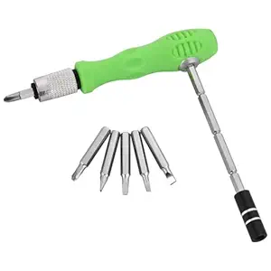 KOMRID 32 in 1 Mini Screwdriver Tool Set Kit with Magnetic Flexible Extension Rod, Precision Bits screw driver, computer, mobile repairing tool kit, watch repairing (pack of 1) (MultiColor)