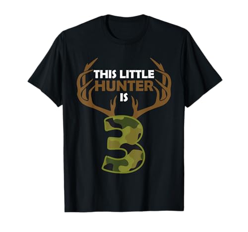 Funny 3rd Birthday Deer Hunter T-Shirt for Boys