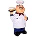 SMANTA Holding Cake Resin Figurines Decorative American Chef Statue Figurines for Counter Restaurant Cafe Country Cottage Tabletop Kitchen Decorations