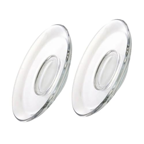 CLISPEED 2 piezas Plato Redondo Transparente de Vidrio de Posavasos Multifuncional para Tazas de Té y Café Plato Decorativo para Aperitivos para Hogar Restaurante y Sala de Té Reutilizable