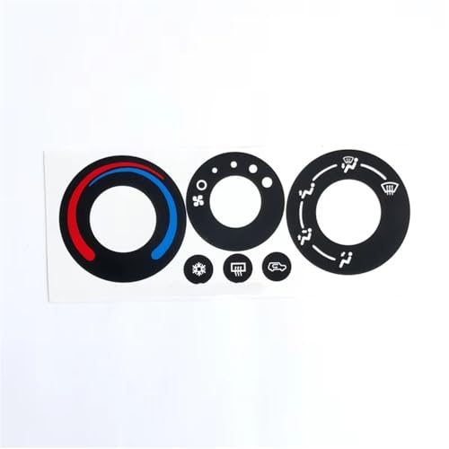 Autocollants boutons climatisation Pontiac Torrent 2005-2006 kit de réparation noir